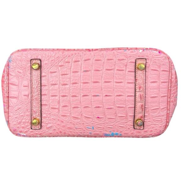 Gorgeous Anca Barbu Hand Painted “Hermes Paris” Pink Splatter Bag 11X6X6 - Picture 5 of 12